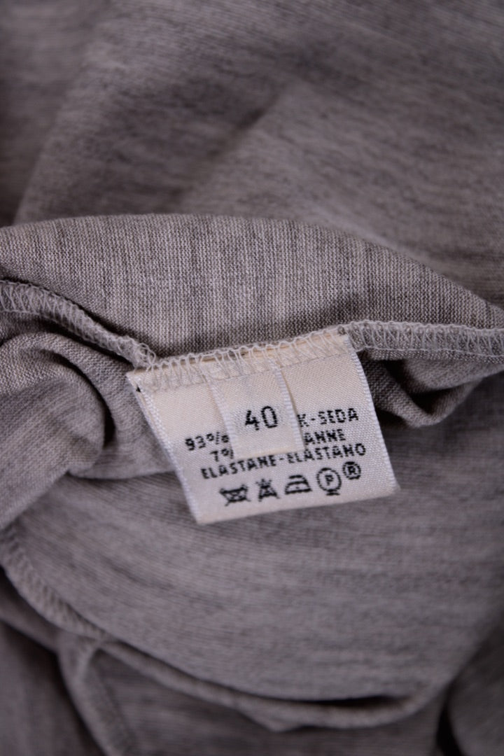 Hermes L/S Turtle Neck Top Grey 10