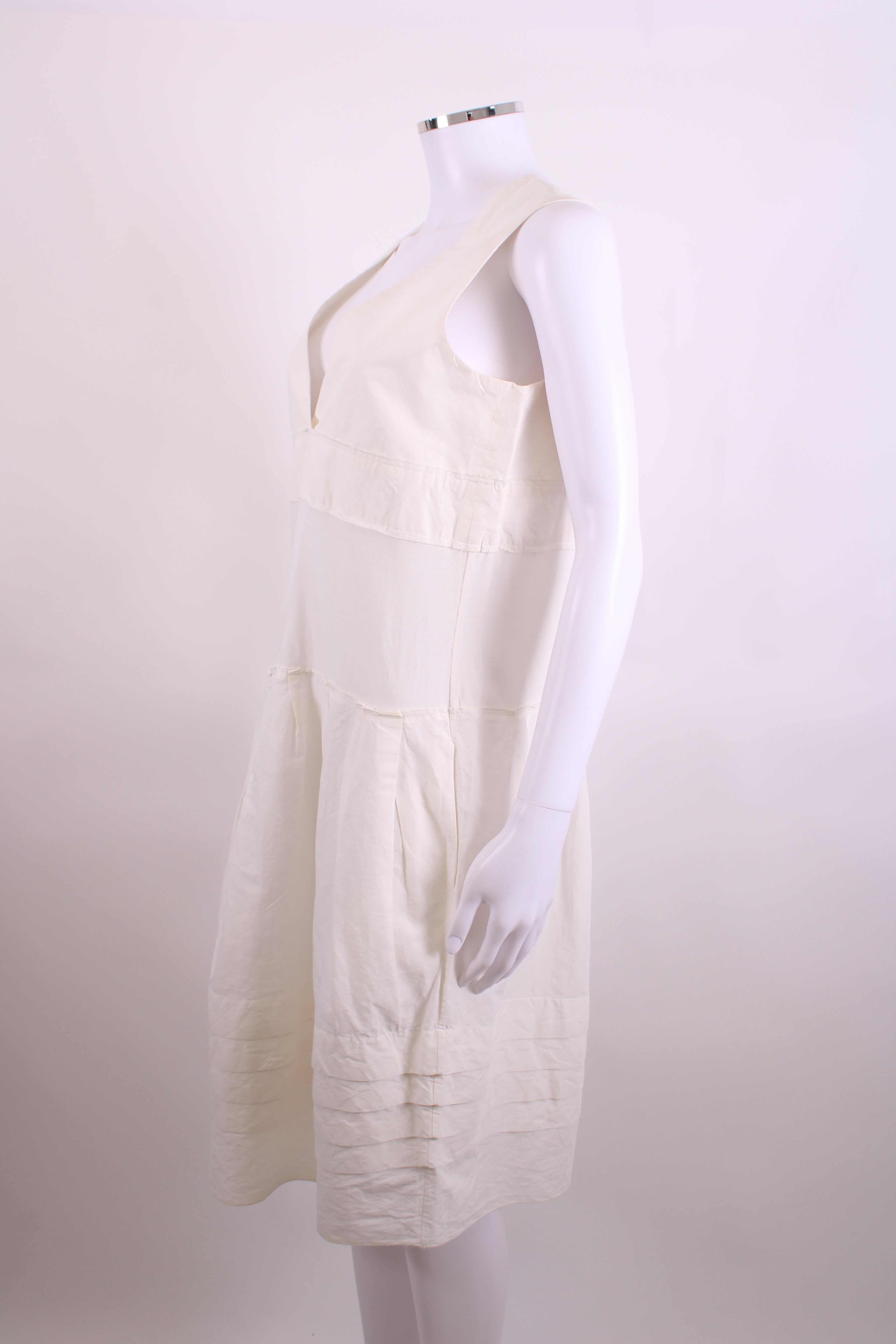 Marni S/S V Neck Dress White 10