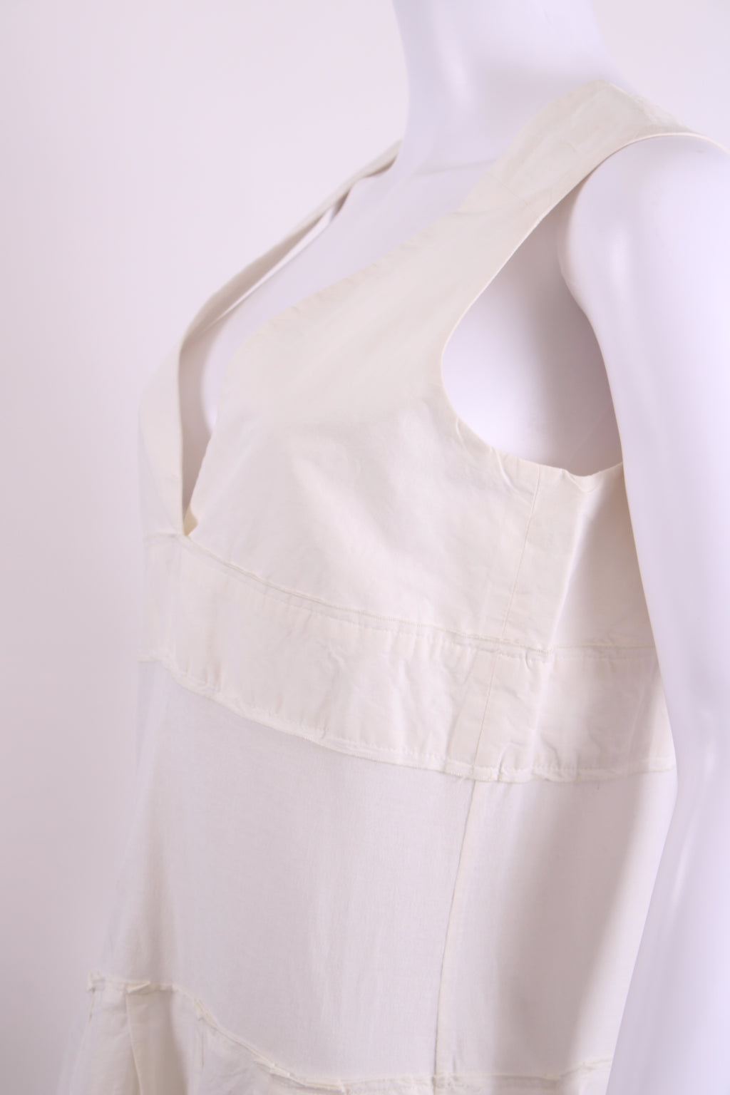Marni S/S V Neck Dress White 10