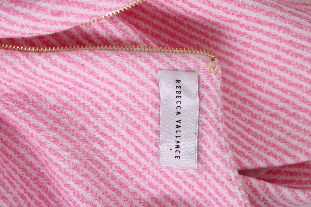 Rebecca Vallance S/S Stripe Dress Pink/ White 8