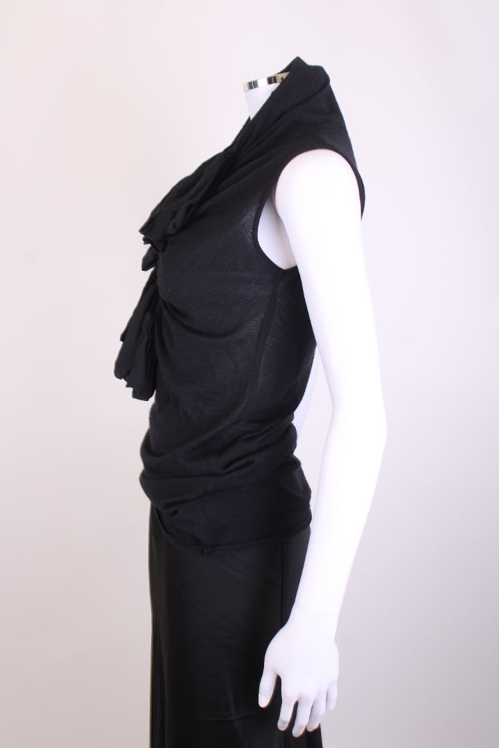 Giambattista Valli S/S Knit Bow Top Black S