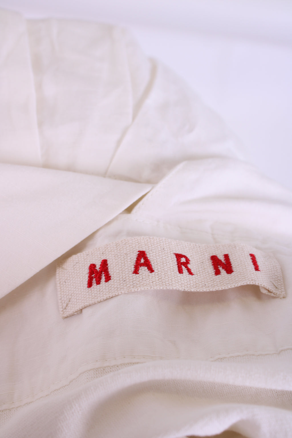 Marni S/S V Neck Dress White 10
