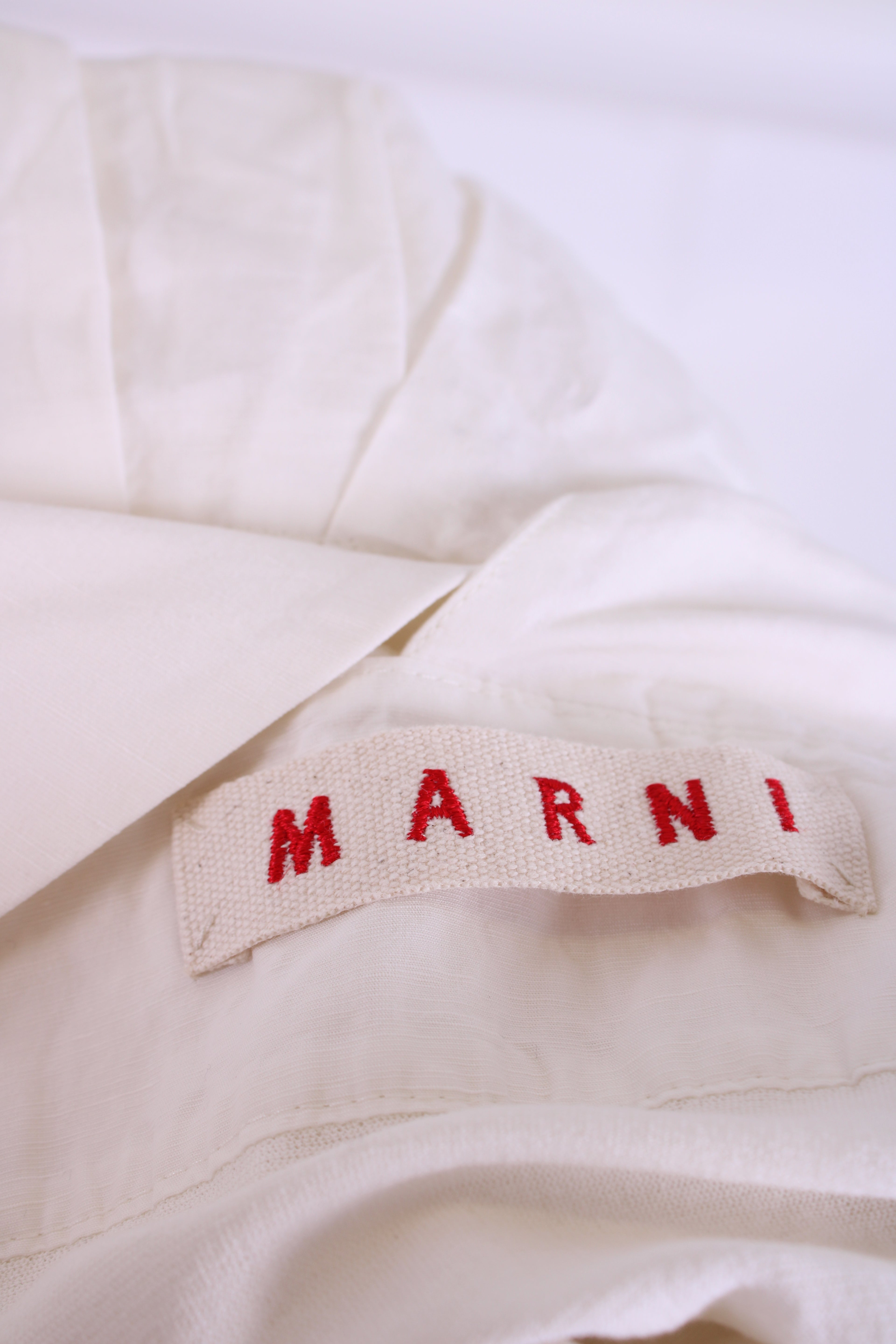 Marni S/S V Neck Dress White 10