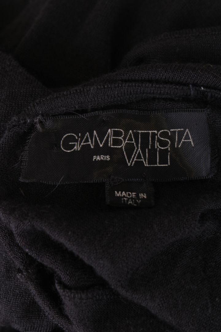 Giambattista Valli S/S Knit Bow Top Black S