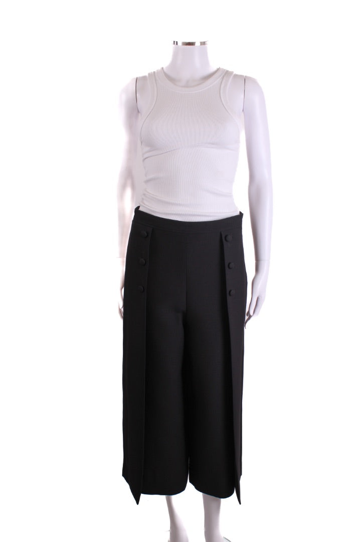 Valentino Pleat Button Trousers Black 10