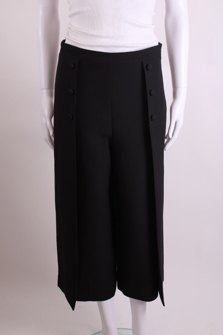 Valentino Pleat Button Trousers Black 10