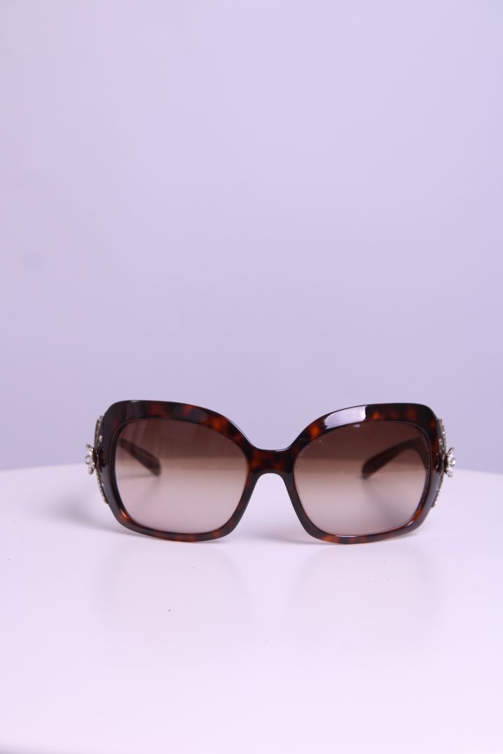 Bvlgari Flower Crystal Sunglasses Tortoiseshell
