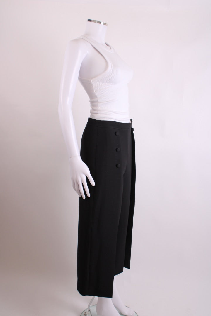 Valentino Pleat Button Trousers Black 10