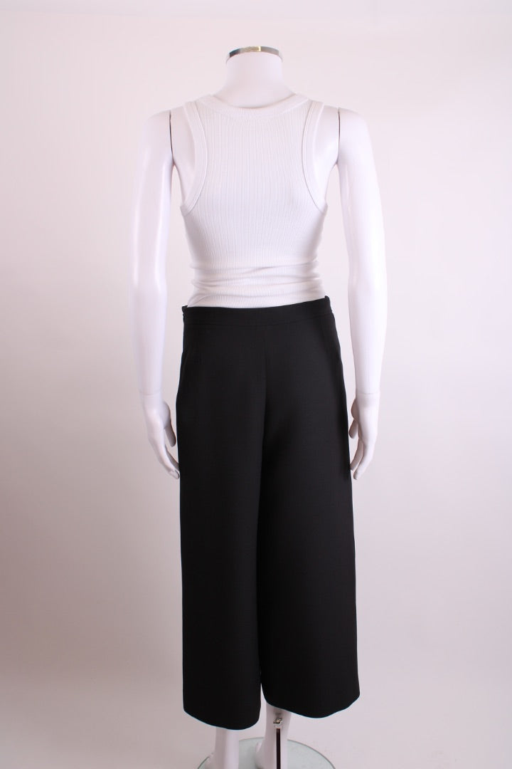 Valentino Pleat Button Trousers Black 10