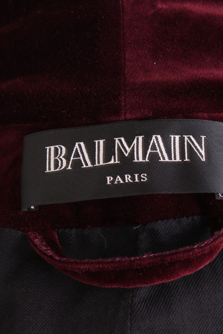 Balmian Velvet Blazer Burgundy 10