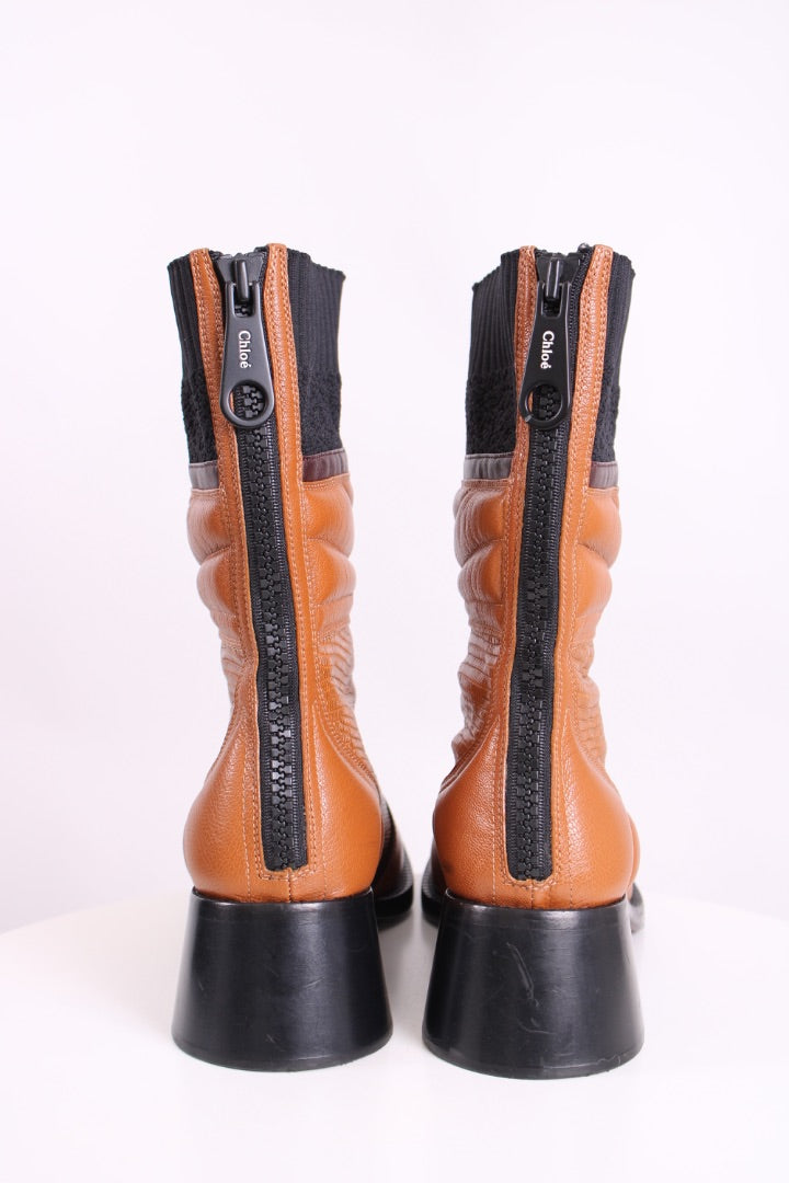 Chloe Boots Tan Size 37.5