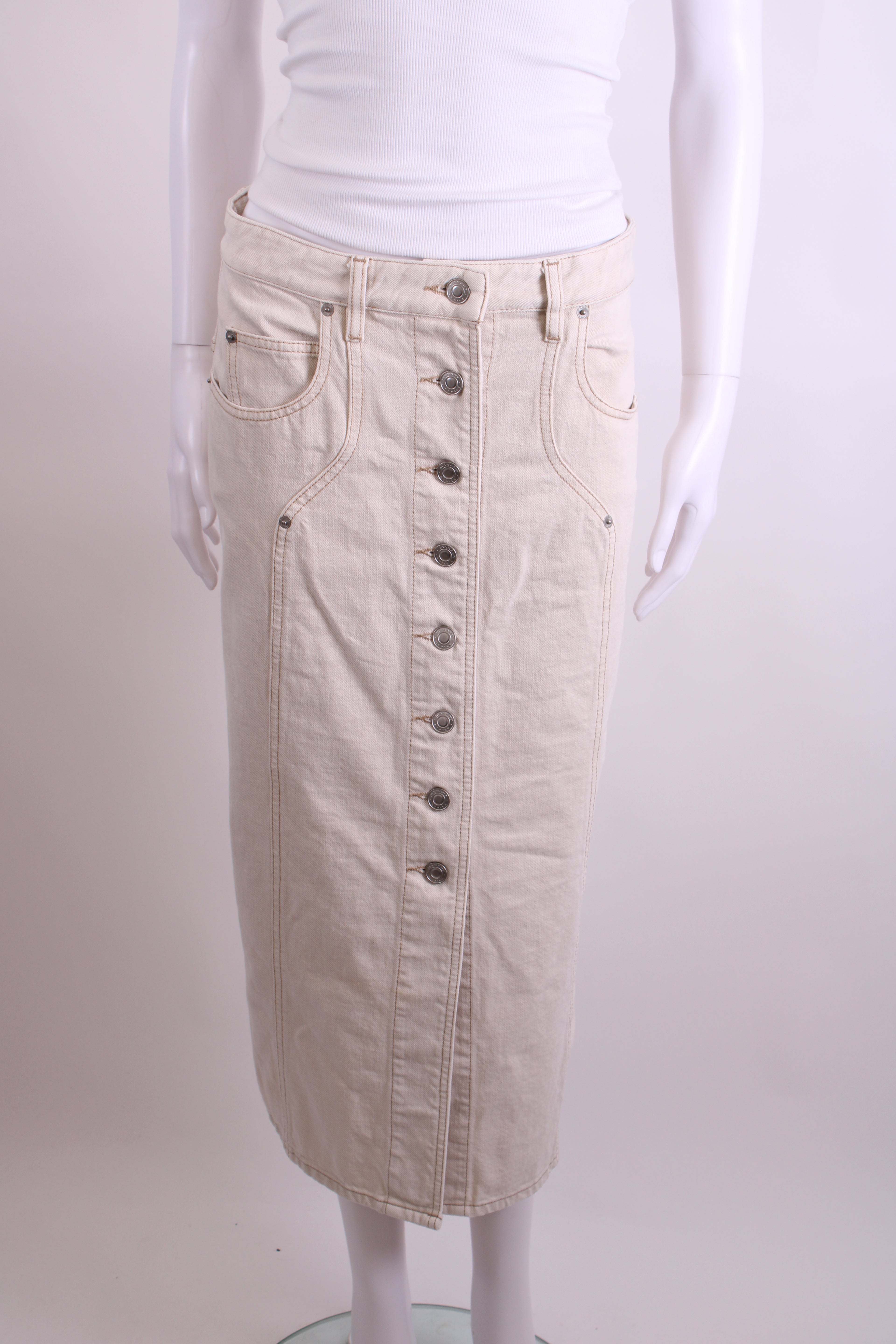 Isabel Marant Etoile Denim Skirt Cream 38