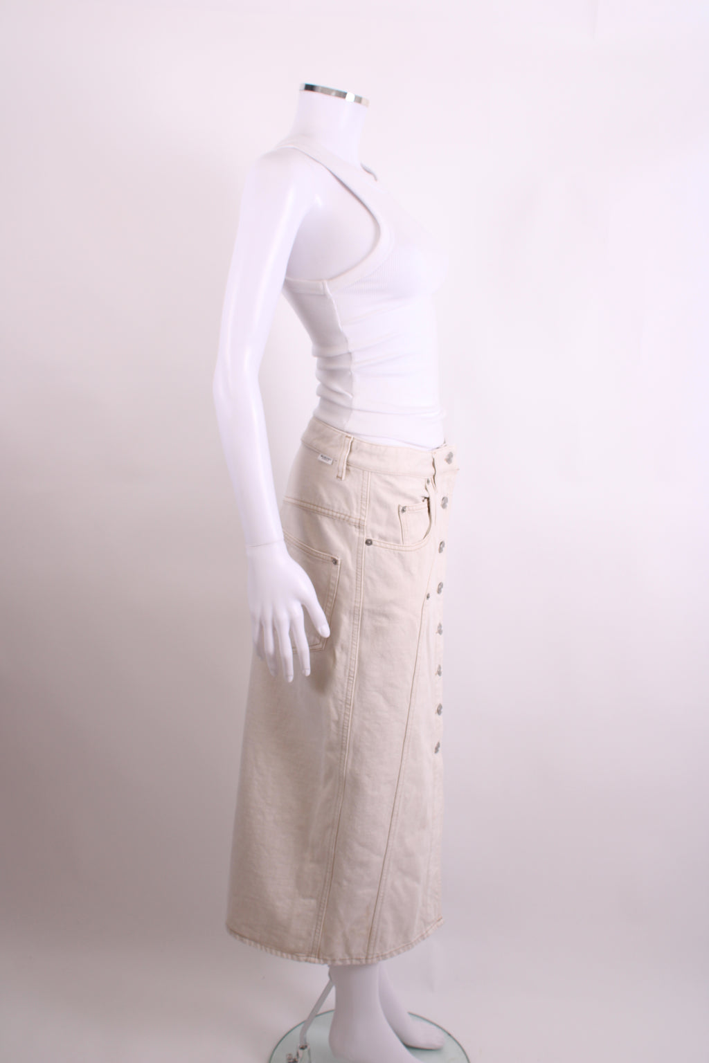 Isabel Marant Etoile Denim Skirt Cream 38