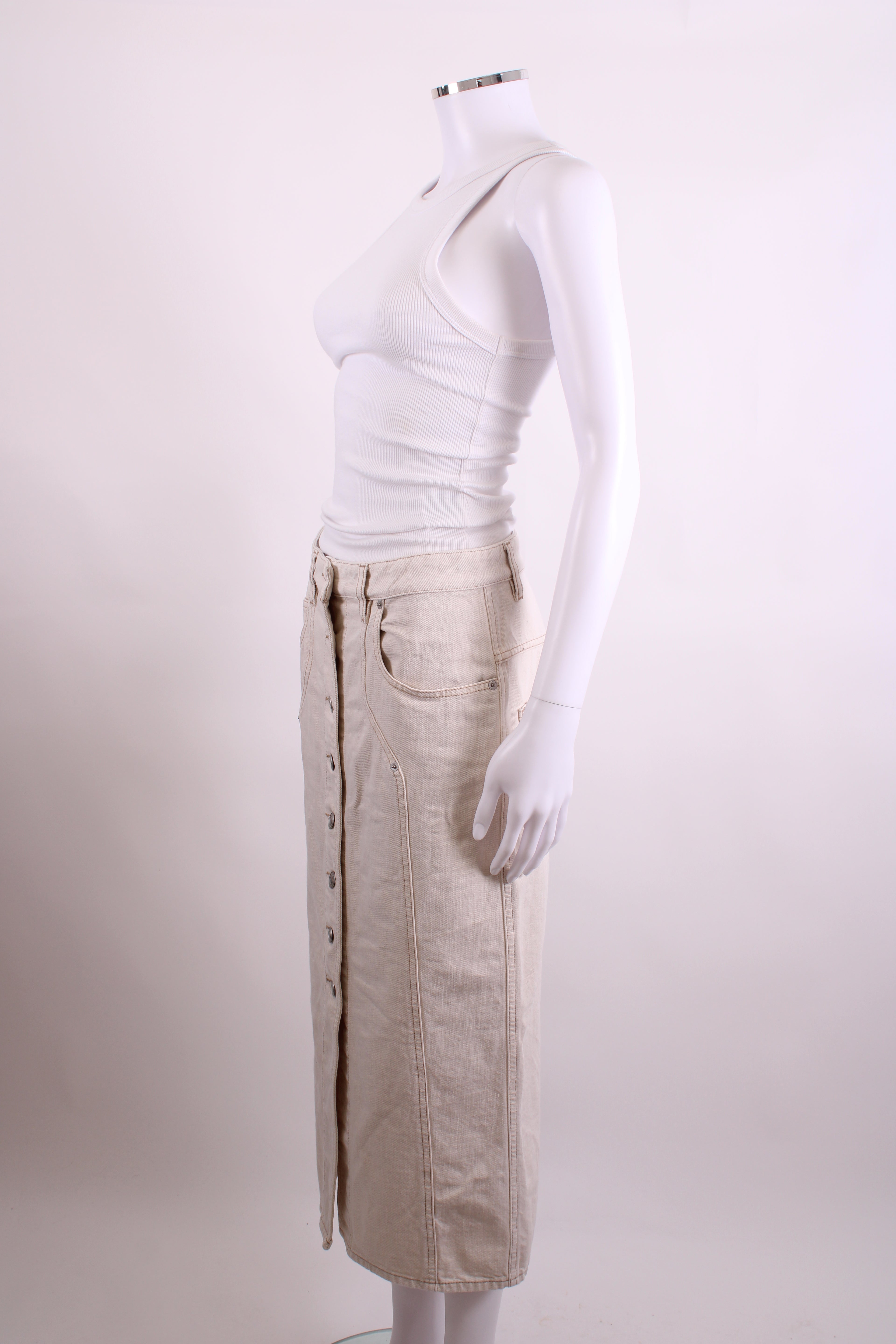 Isabel Marant Etoile Denim Skirt Cream 38