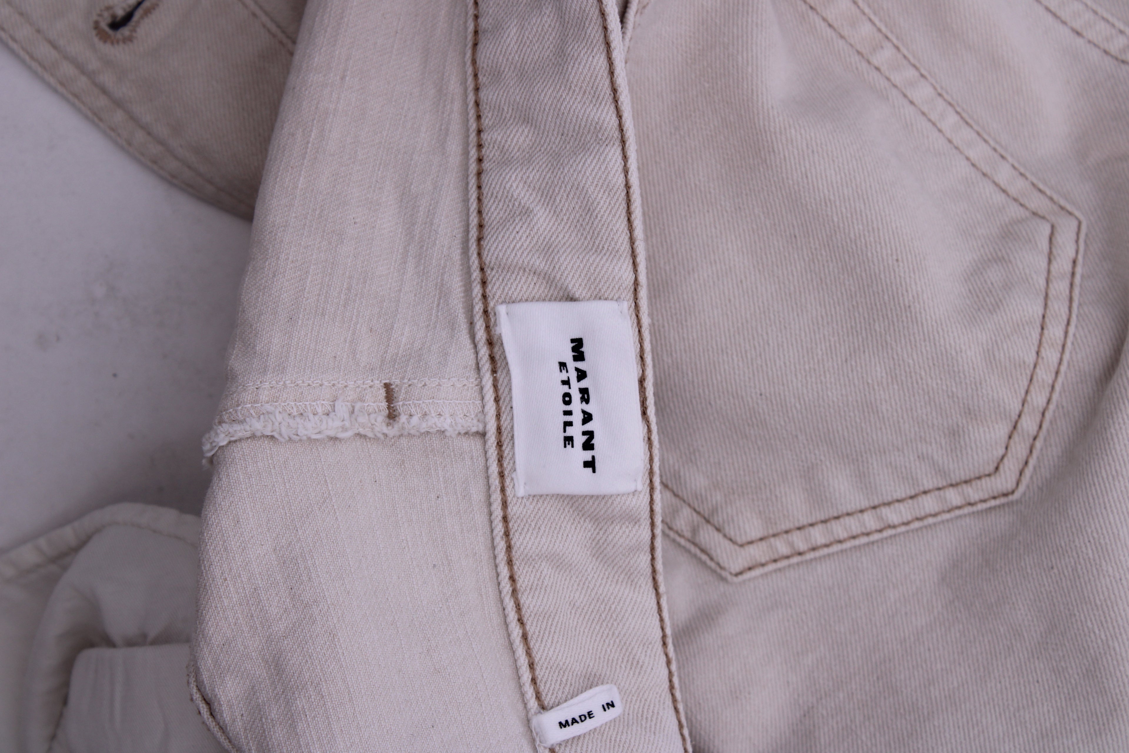 Isabel Marant Etoile Denim Skirt Cream 38