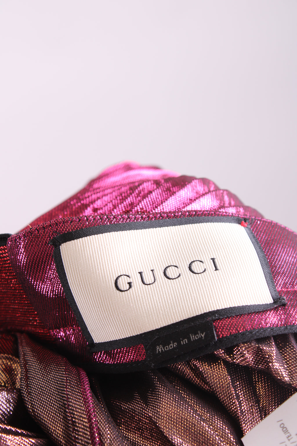 Gucci Metallic Pleated Skirt Pink 14