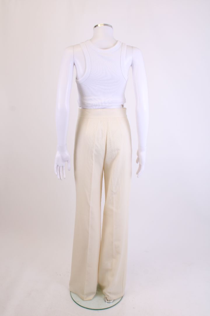 Emporio Armani Belted Trousers Cream 8