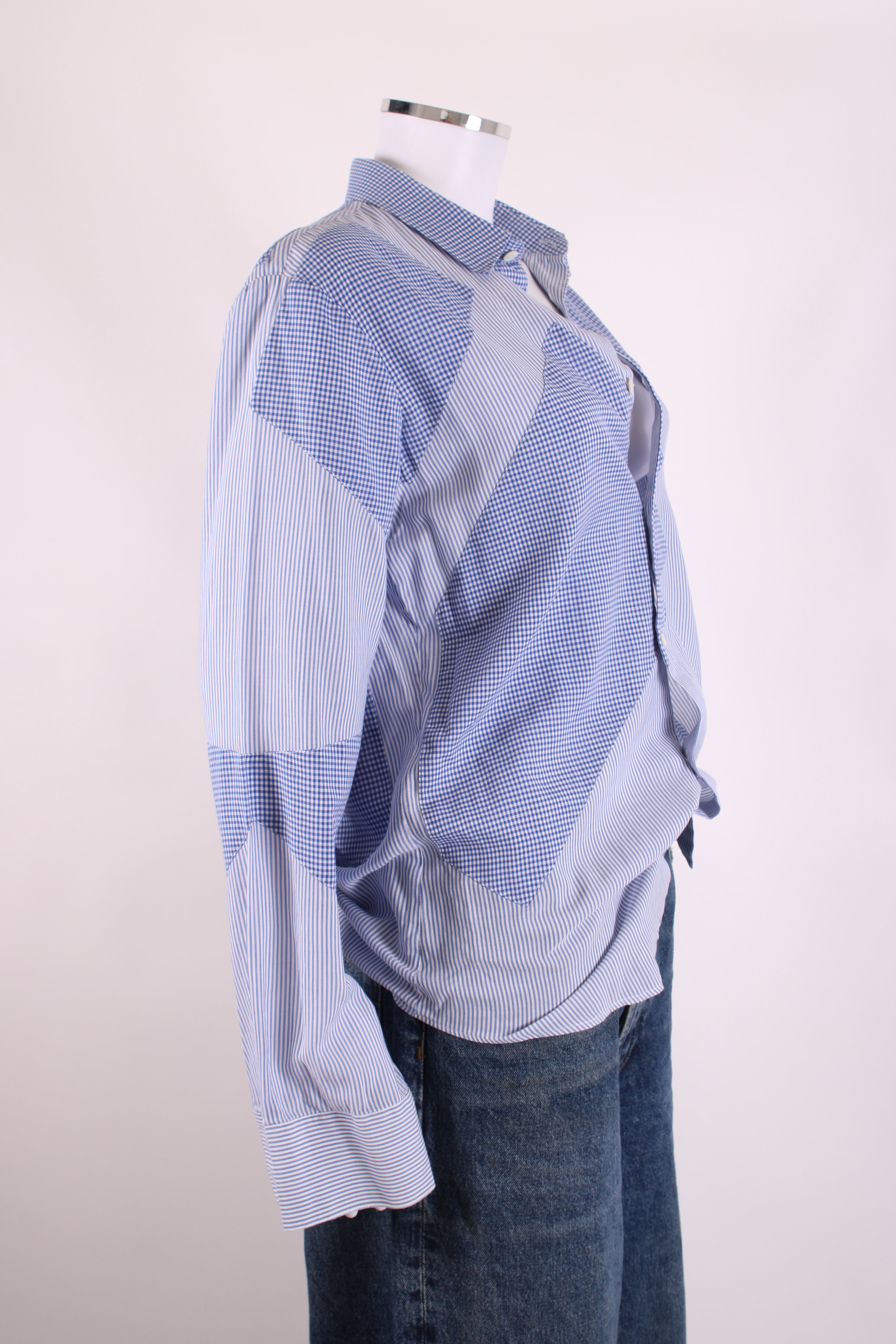 Alexander McQueen L/S Check Shirt Blue/ White 50
