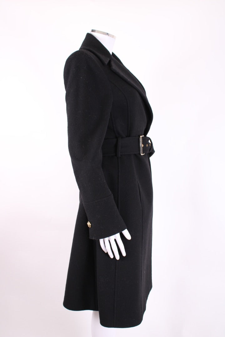 Versace Wool Coat Black