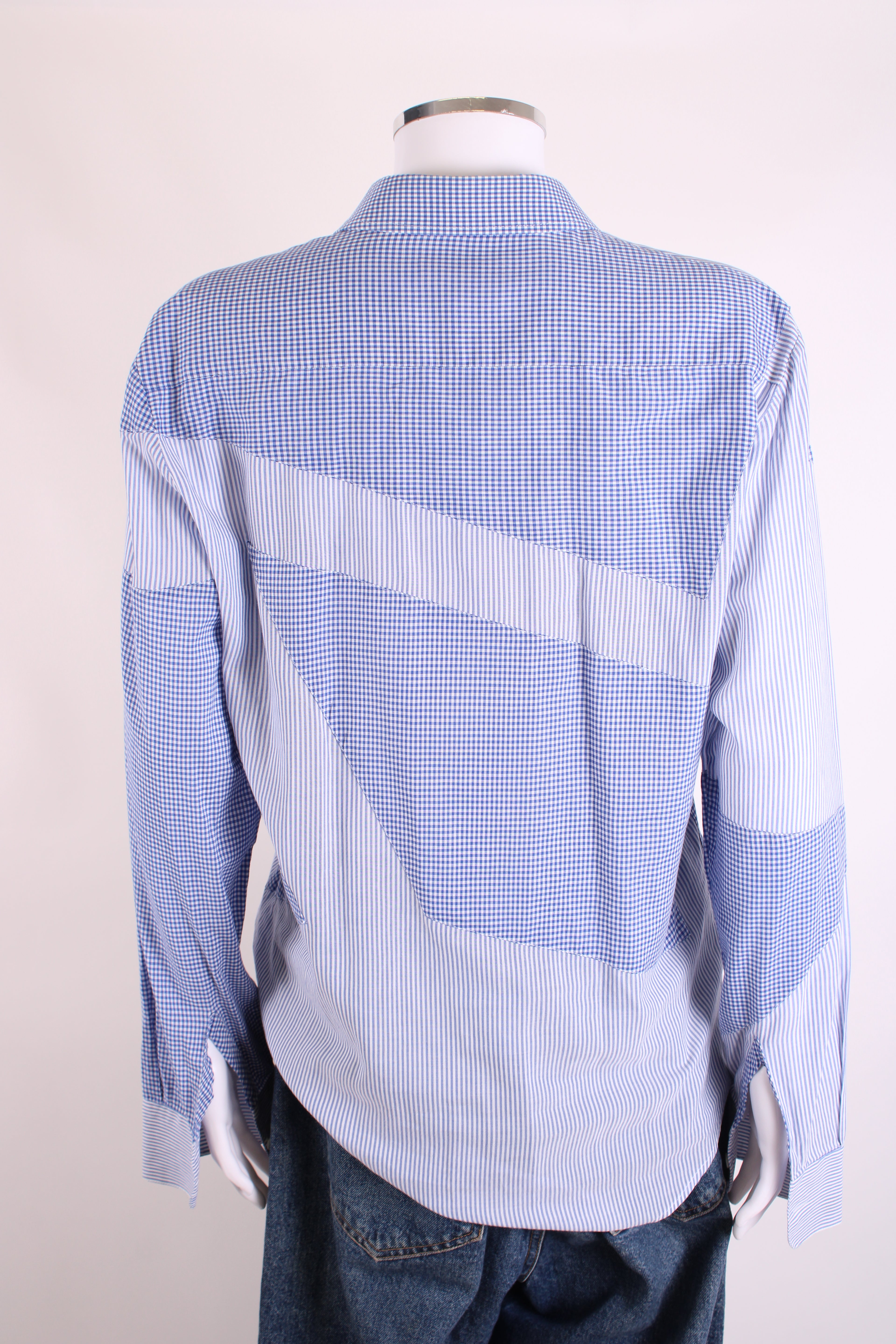 Alexander McQueen L/S Check Shirt Blue/ White 50