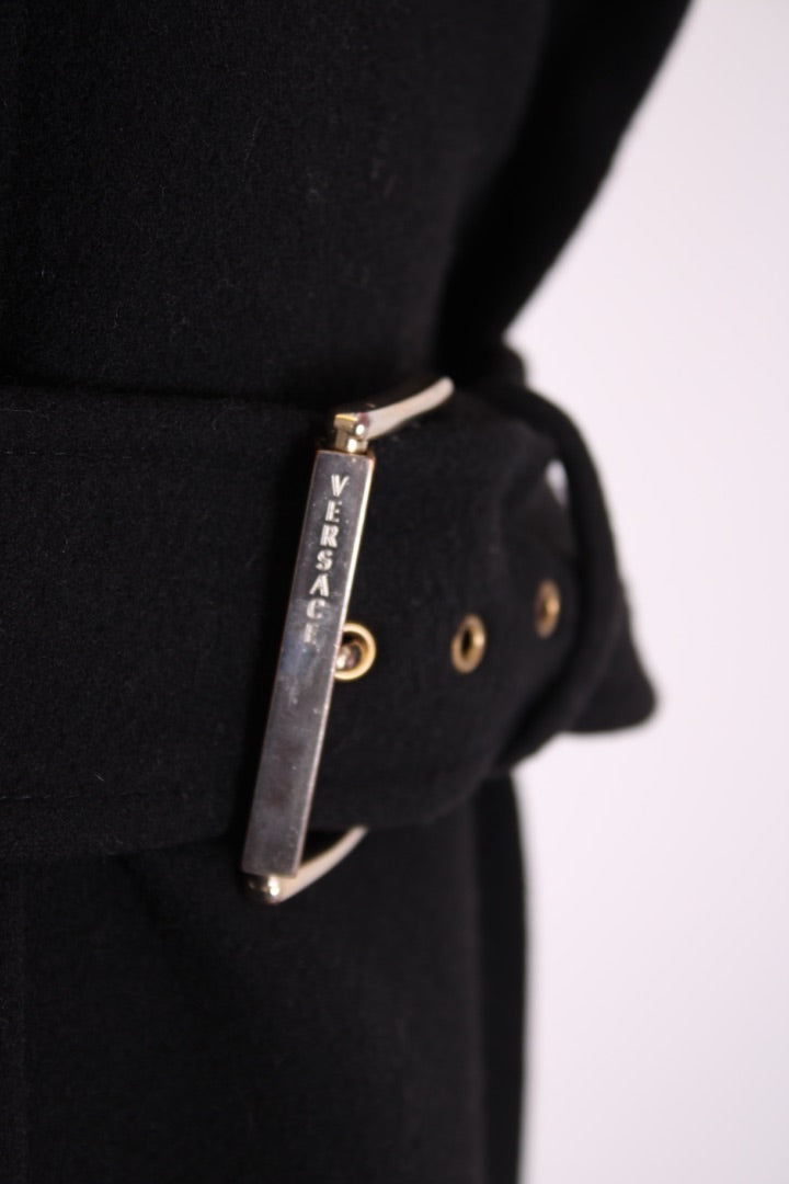 Versace Wool Coat Black