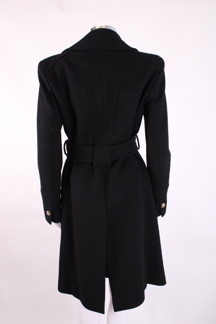 Versace Wool Coat Black