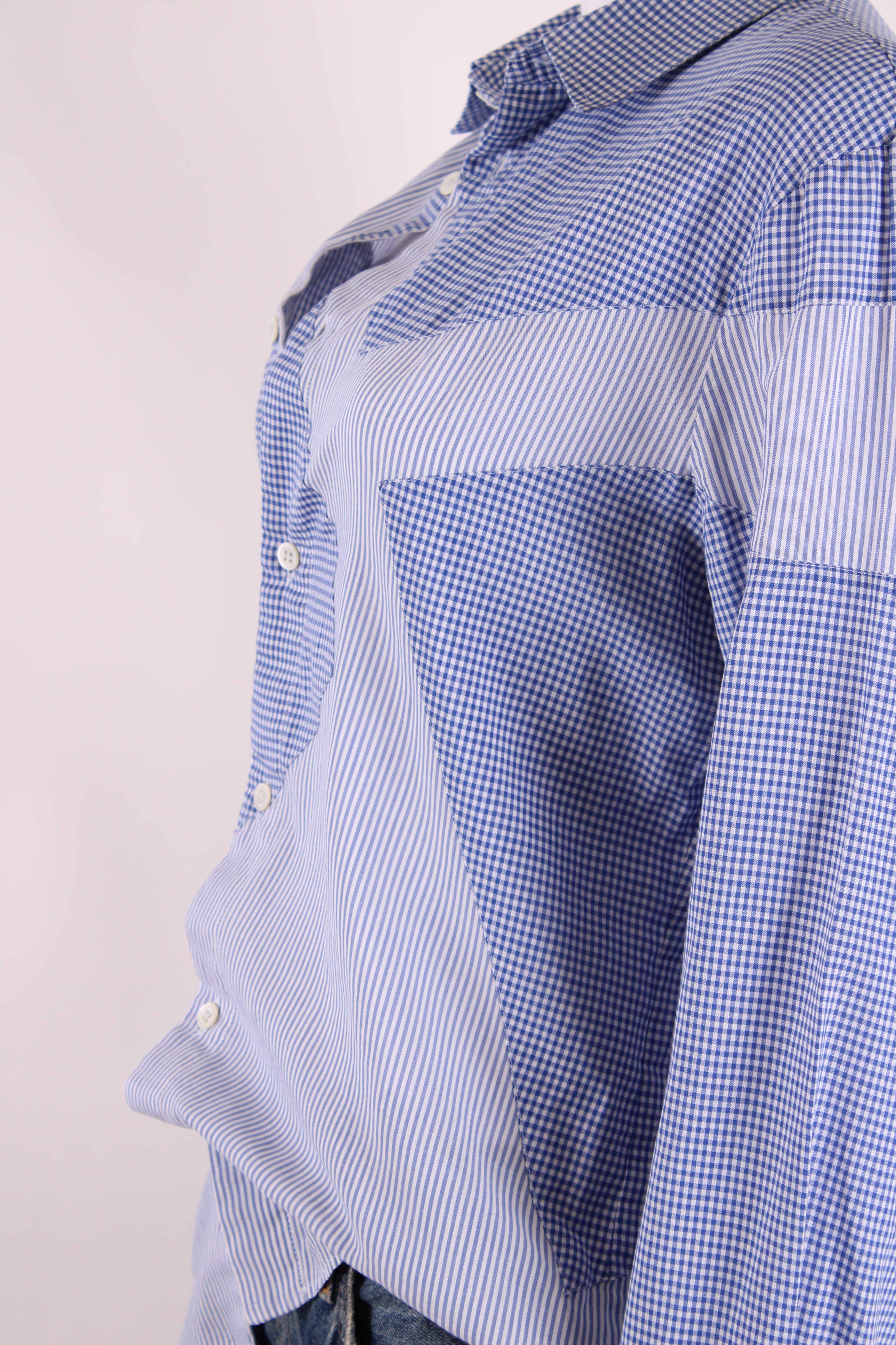 Alexander McQueen L/S Check Shirt Blue/ White 50