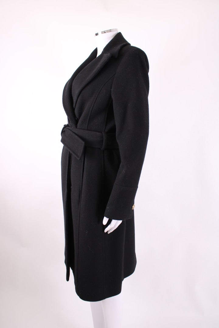 Versace Wool Coat Black