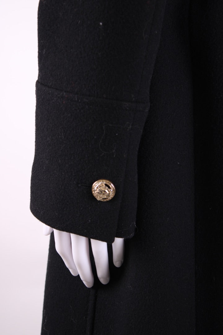 Versace Wool Coat Black