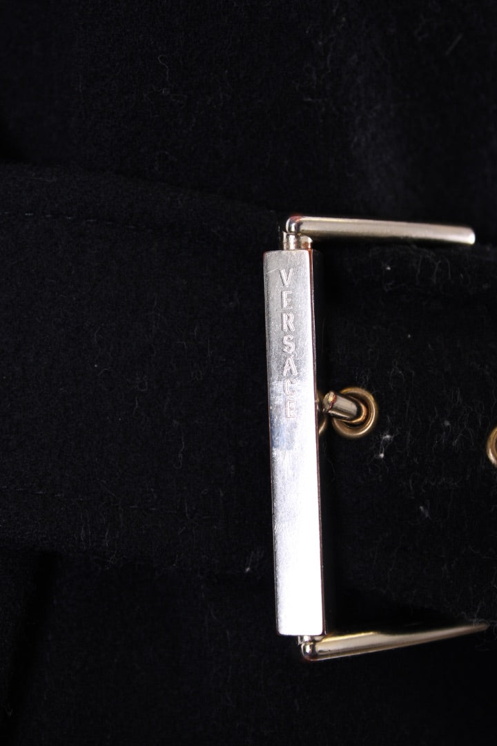 Versace Wool Coat Black