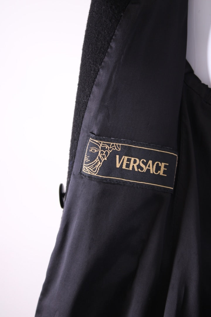 Versace Wool Coat Black