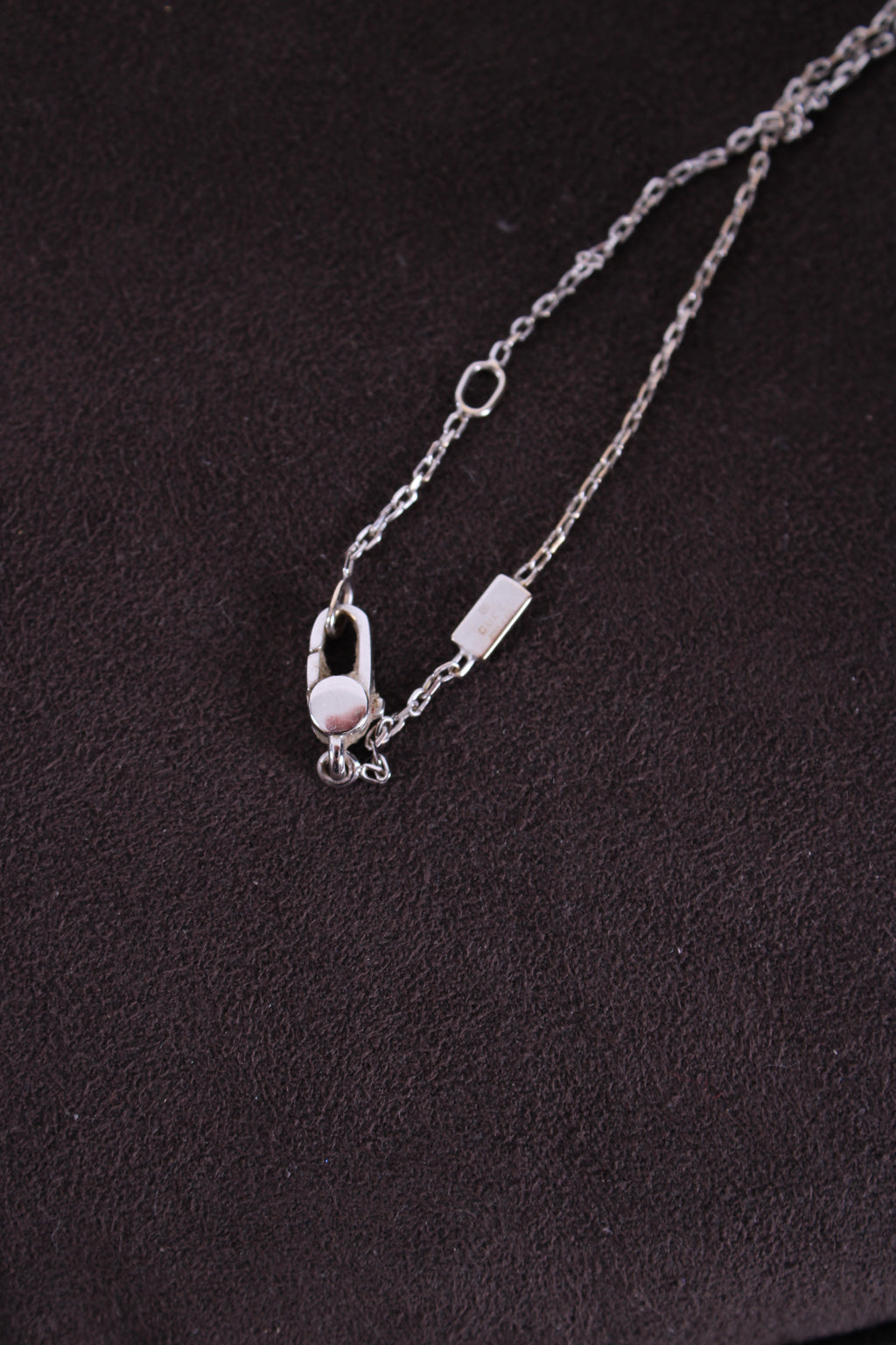 Gucci Diamond Split Cross Necklace 18ct White Gold