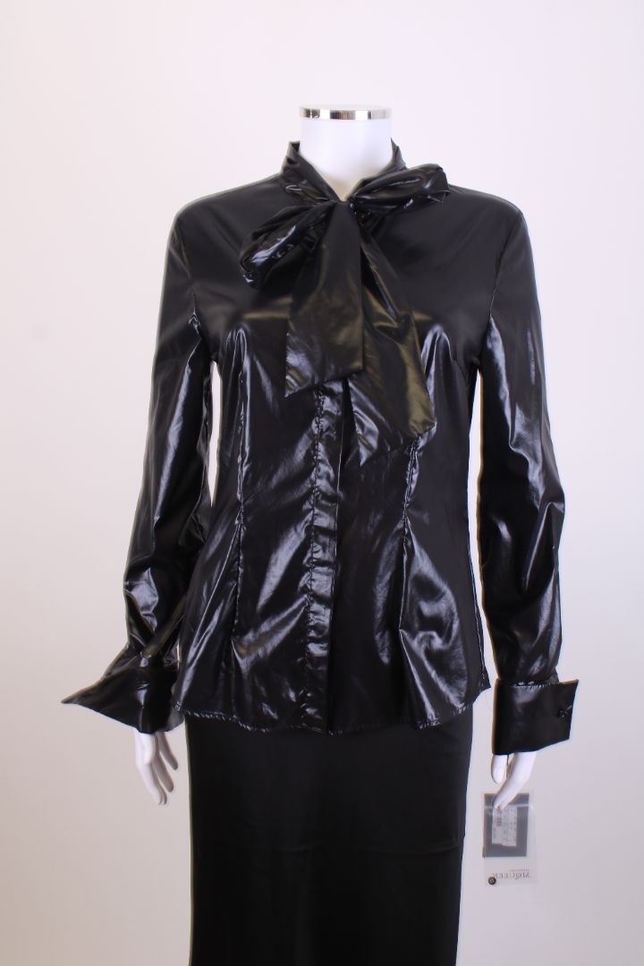 Alexander McQueen L/S Pussy Bow Blouse Black M