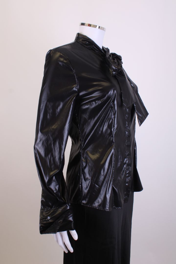 Alexander McQueen L/S Pussy Bow Blouse Black M