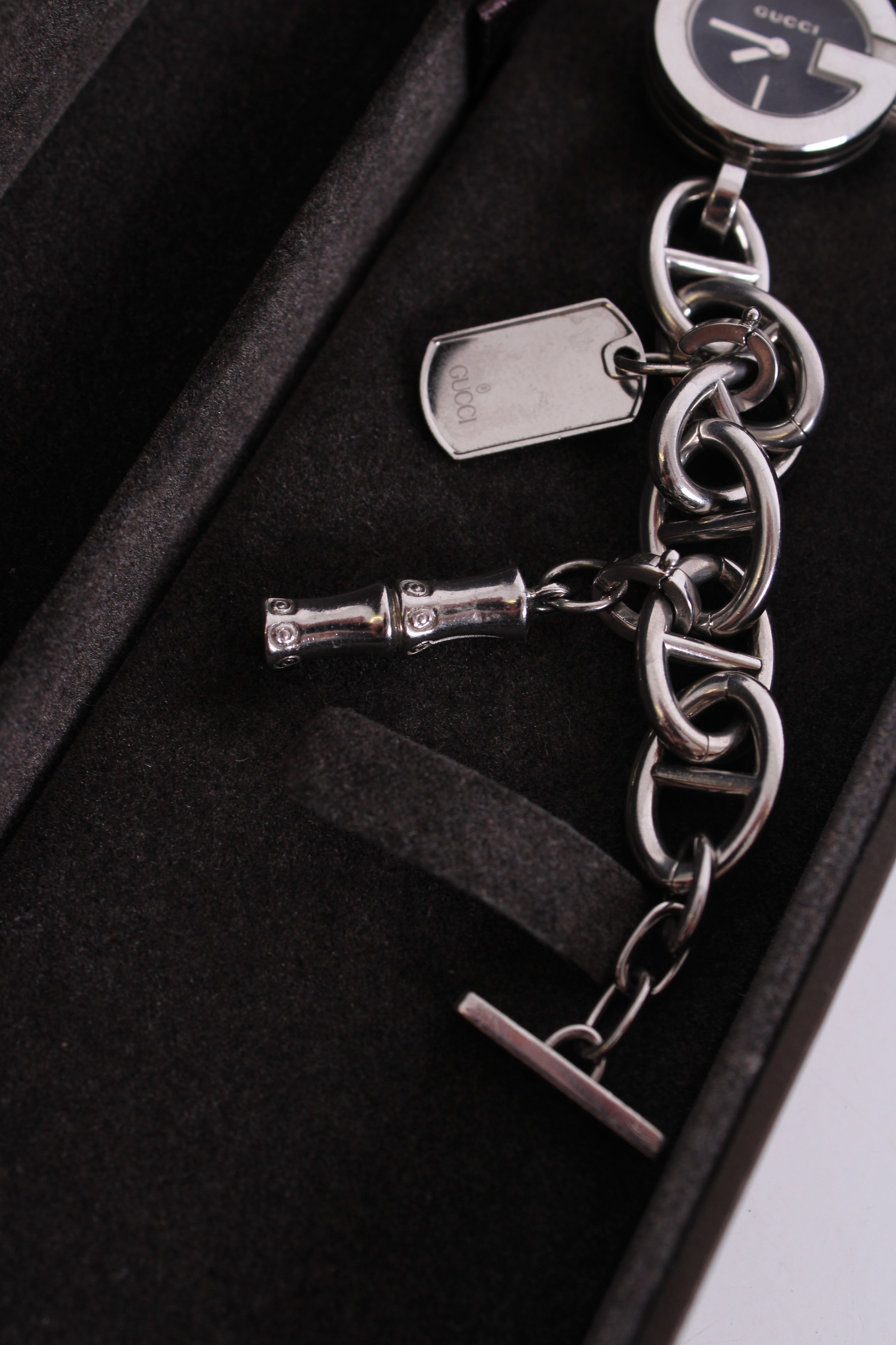 Gucci G Charm Bracelet Watch Silver