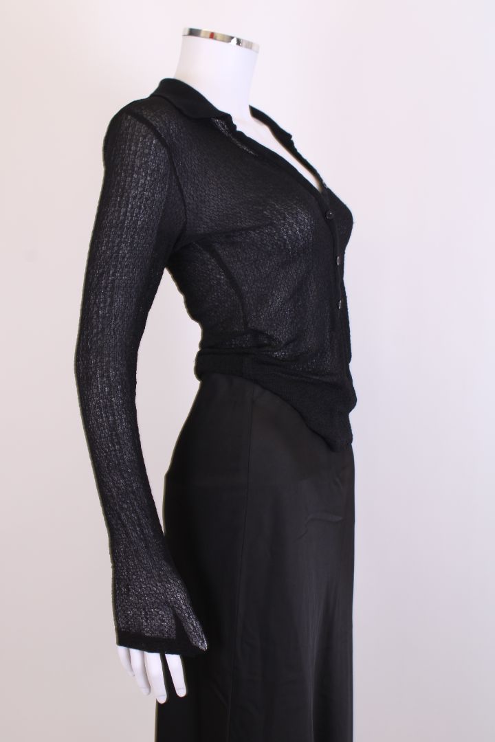 Frame L/S Knit Top Black S