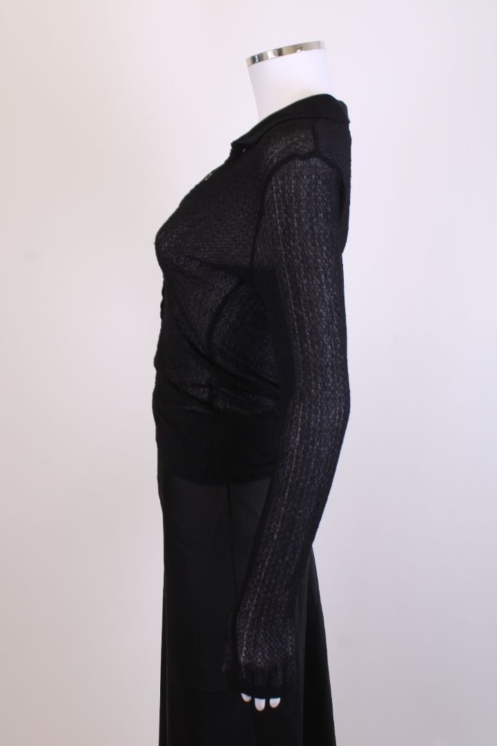 Frame L/S Knit Top Black S