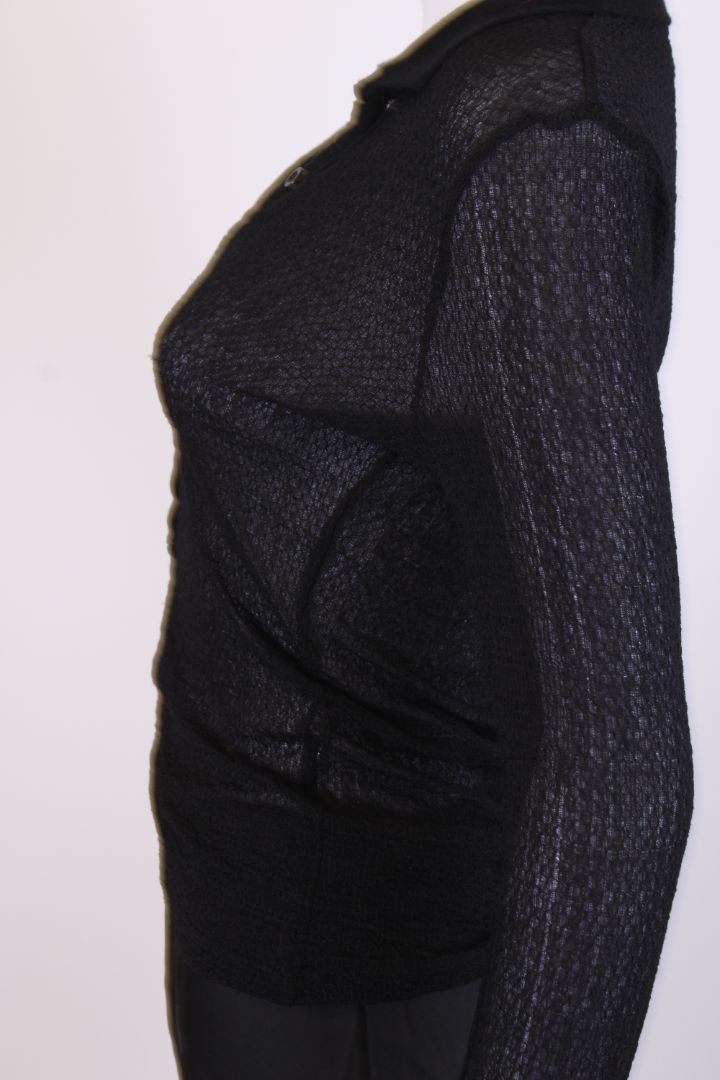 Frame L/S Knit Top Black S