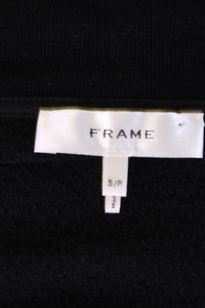 Frame L/S Knit Top Black S