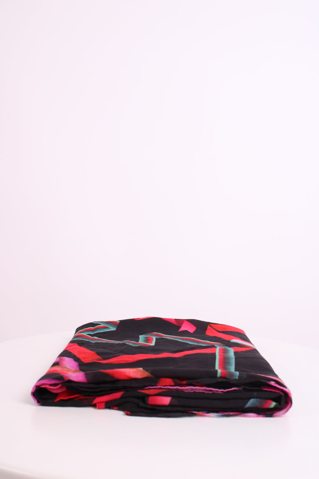 Paul Smith Ribbon Print Linen Scarf Black