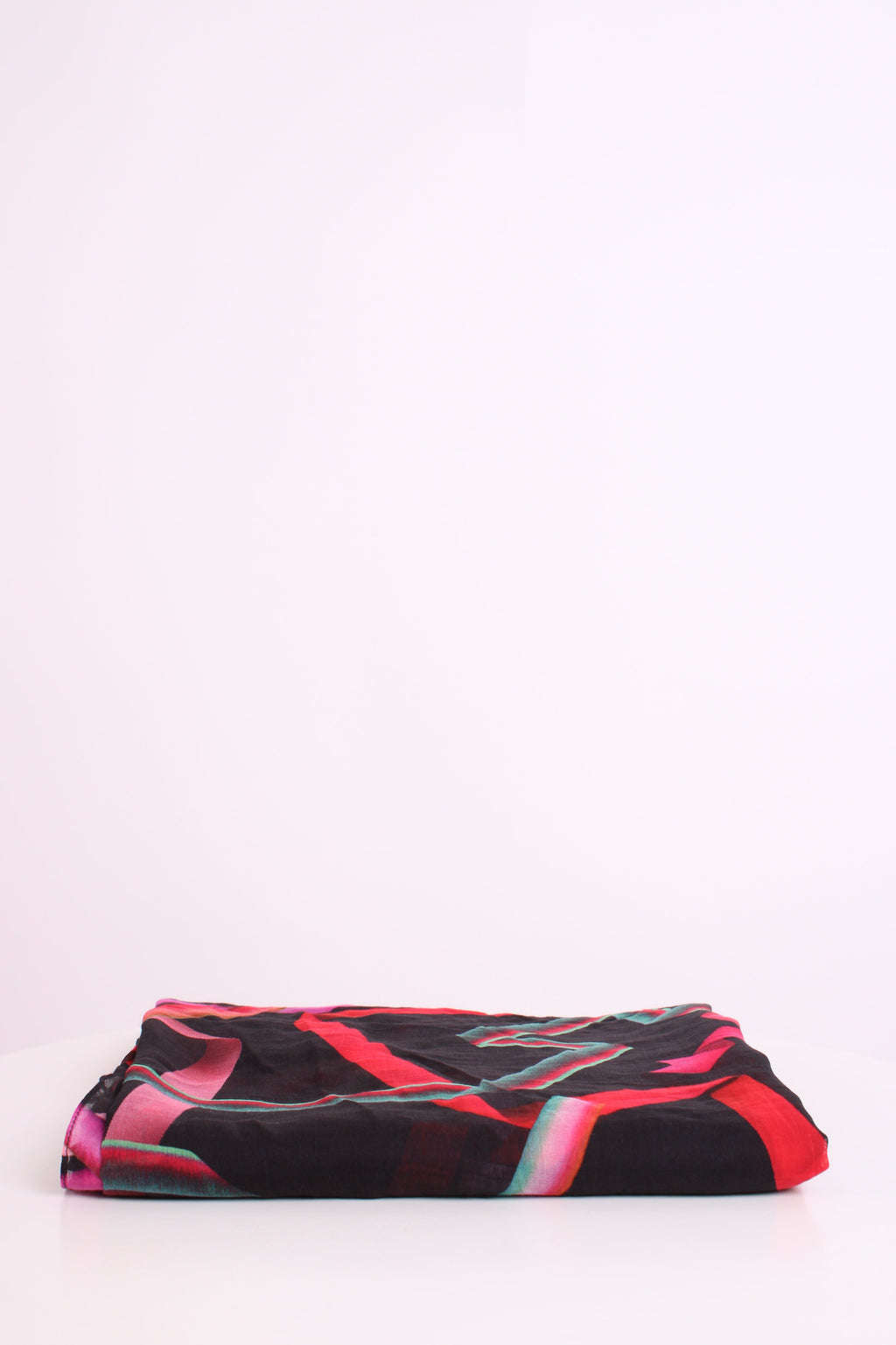 Paul Smith Ribbon Print Linen Scarf Black