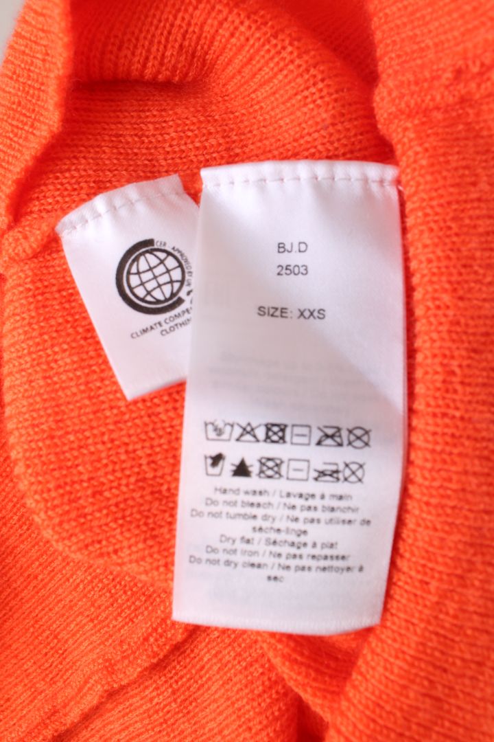 Ganni L/S Knit Dress Orange XXS