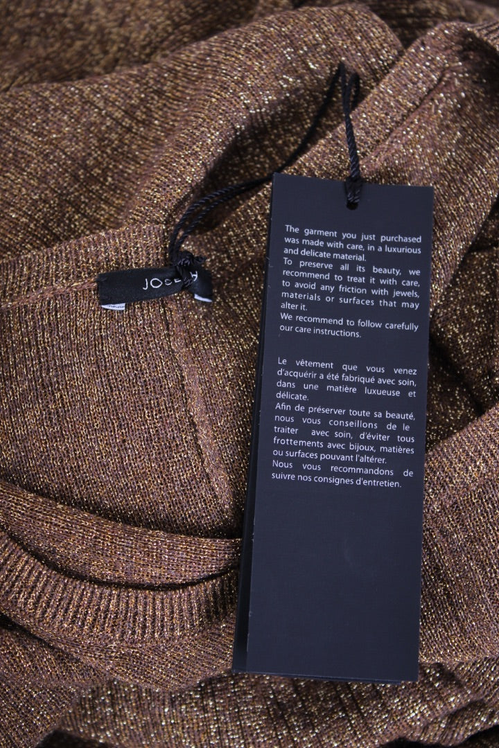 Joseph Gold Lurex Knit Dress Gold M