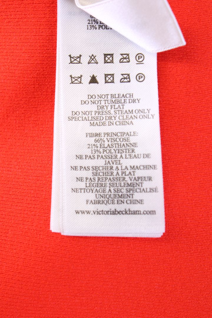 VB Body S/S Bodycon Dress Orange XS