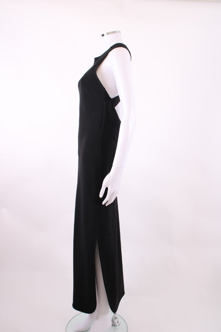 Celine S/S Cross Over Back Dress Black 8
