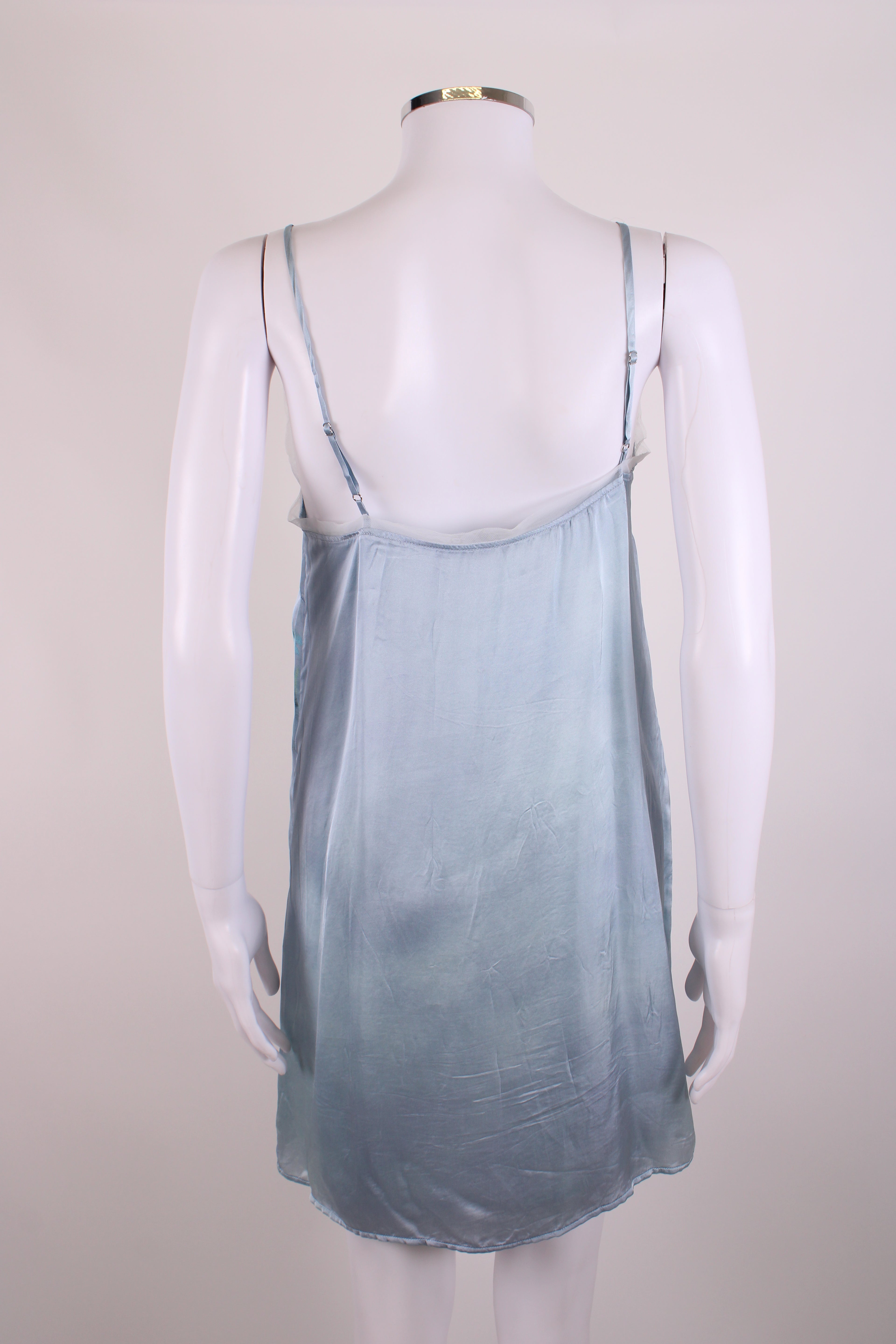 Acne Studios S/S Bow Print Slip Dress Light Blue S
