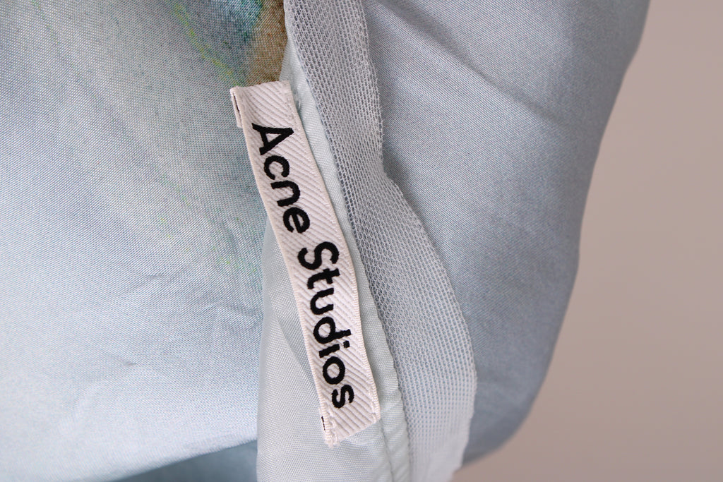 Acne Studios S/S Bow Print Slip Dress Light Blue S