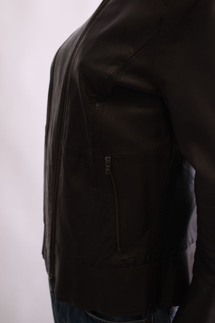 Weekend MaxMara Leather Jacket Brown 12