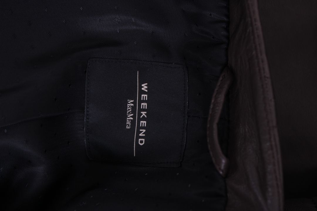 Weekend MaxMara Leather Jacket Brown 12