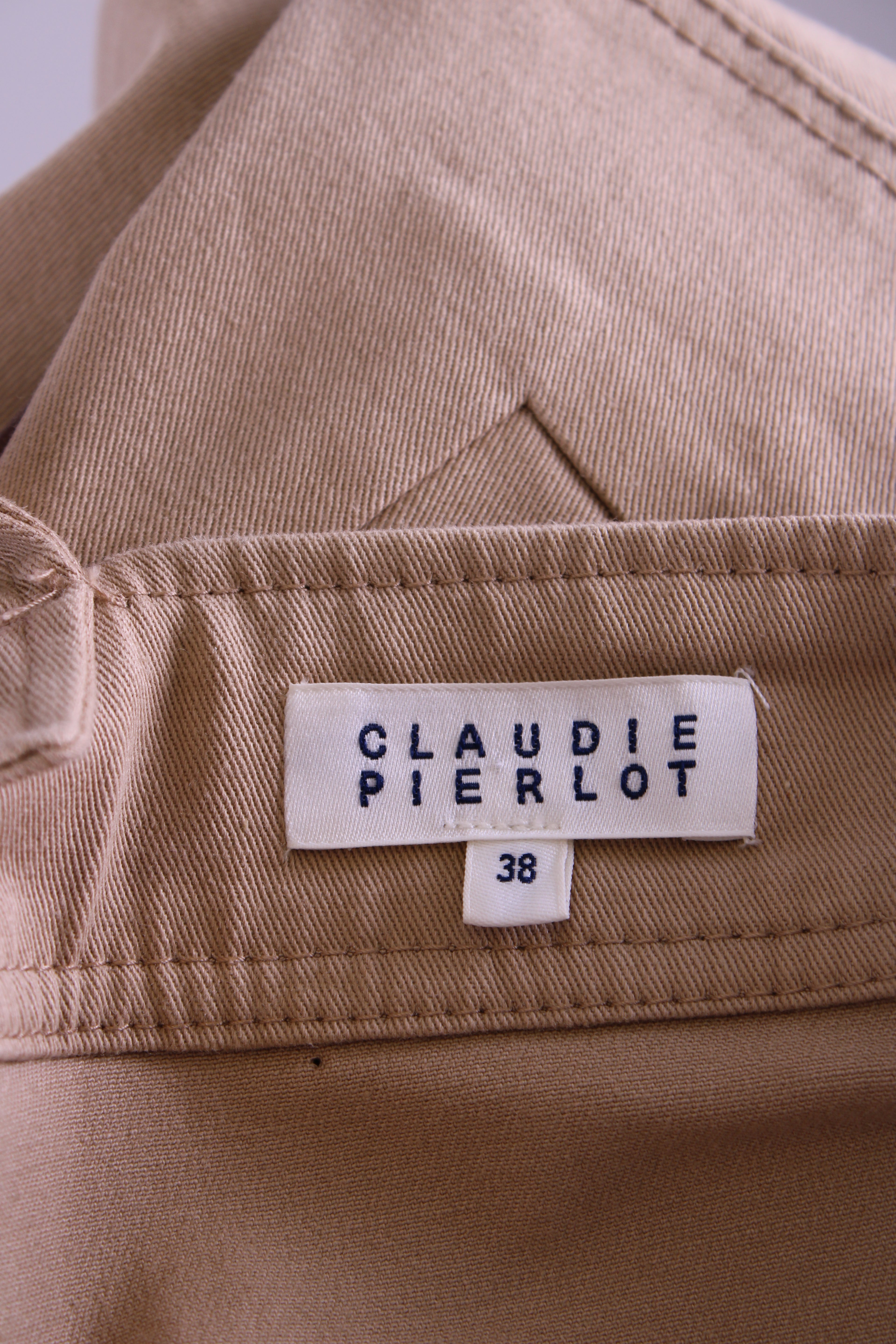 Claudie Pierlot Belted Pinafore Dress Beige 38